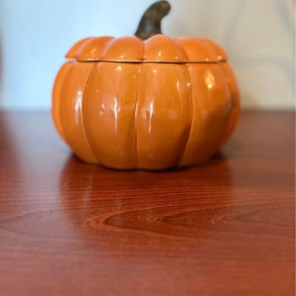 Threshold Ceramic Pumpkin Soup Tureen Serving Bowl with Lid - Orange Fall Decor